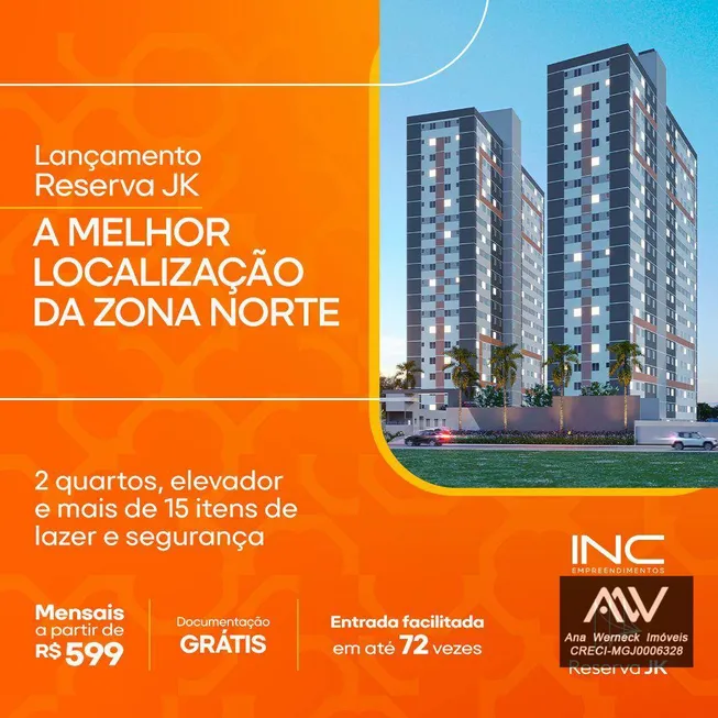 Foto 1 de Apartamento com 2 Quartos à venda, 41m² em Santa Cruz, Juiz de Fora