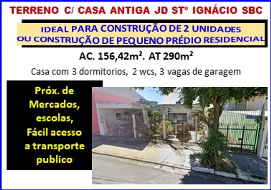 Foto 1 de Lote/Terreno com 1 Quarto à venda, 156m² em Independência, São Bernardo do Campo