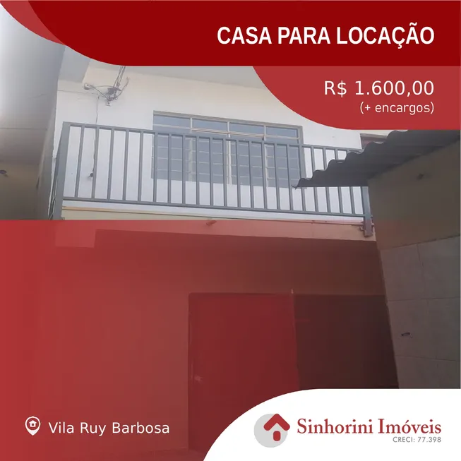 Foto 1 de Casa com 2 Quartos para alugar, 90m² em Vila Ruy Barbosa, Jundiaí