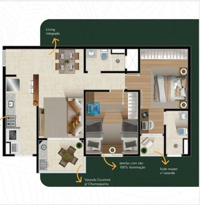 Foto 1 de Apartamento com 2 Quartos à venda, 66m² em Centro, Jacareí