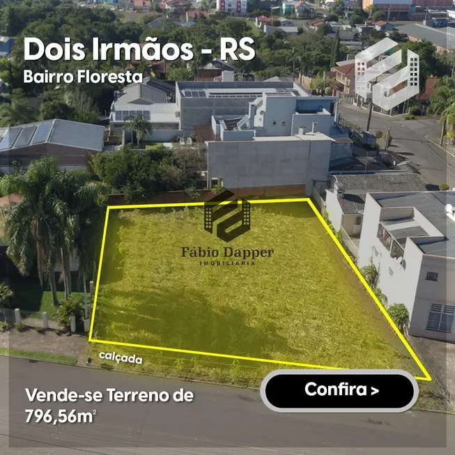 Foto 1 de Lote/Terreno à venda, 797m² em Floresta, Dois Irmãos