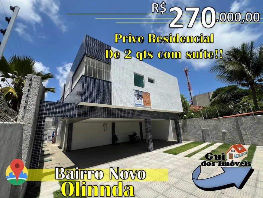 Foto 1 de Apartamento com 2 Quartos à venda, 51m² em Centro, Olinda