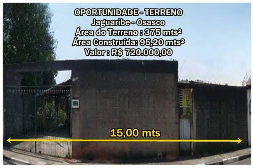 Foto 1 de Lote/Terreno à venda em Jaguaribe, Osasco