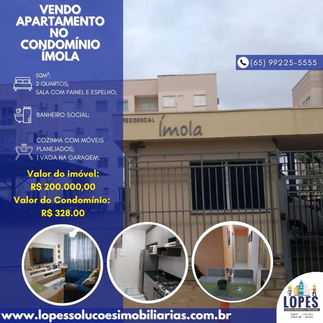 Apartamento no Ímola, Parque das Nações, Cuiabá-MT - Lopes