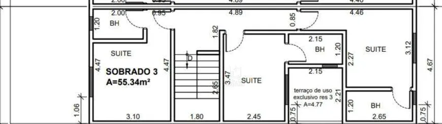 Foto 1 de Sobrado com 3 Quartos à venda, 126m² em Vila Pires, Santo André