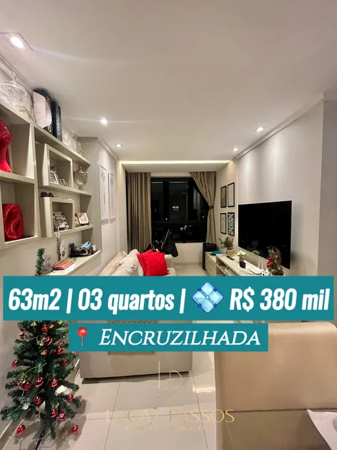 Foto 1 de Apartamento com 3 Quartos à venda, 63m² em Encruzilhada, Recife