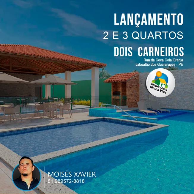 Foto 1 de Apartamento com 2 Quartos à venda, 47m² em Dois Carneiros, Jaboatão dos Guararapes