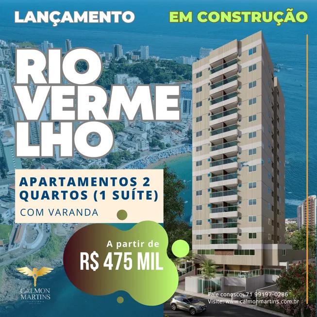 Foto 1 de Apartamento com 2 Quartos à venda, 57m² em Rio Vermelho, Salvador