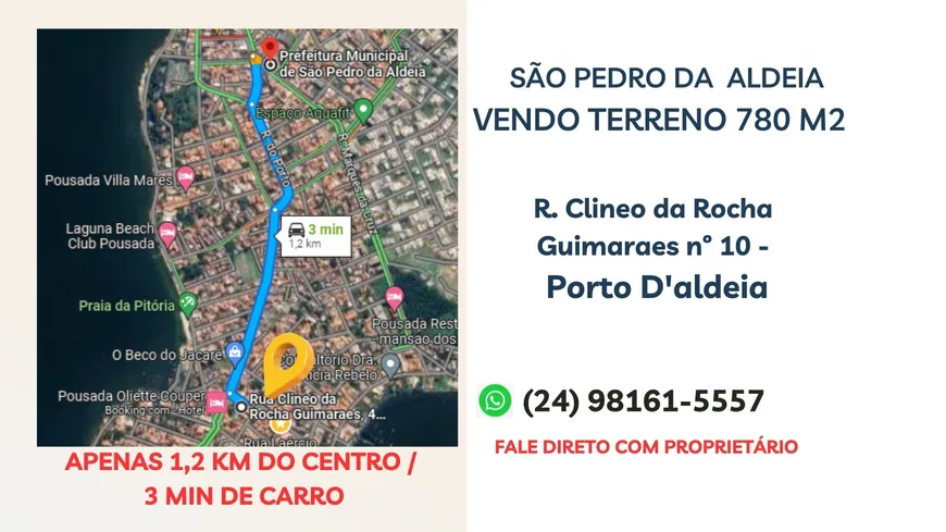 Foto 1 de Lote/Terreno à venda, 780m² em Porto da Aldeia, São Pedro da Aldeia