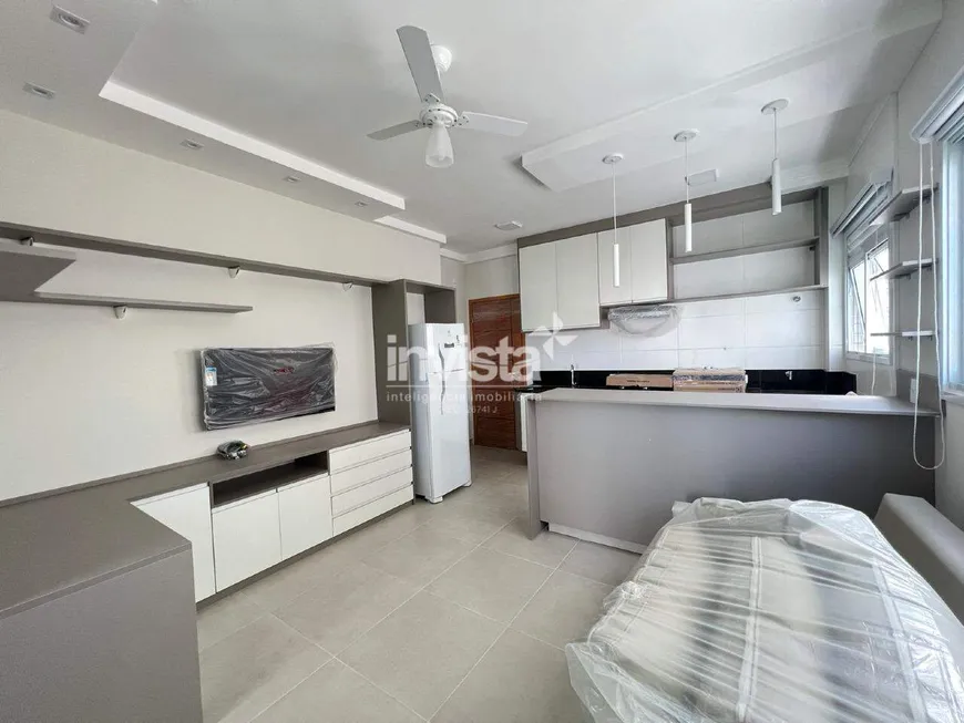 Foto 1 de Apartamento com 1 Quarto para alugar, 32m² em José Menino, Santos