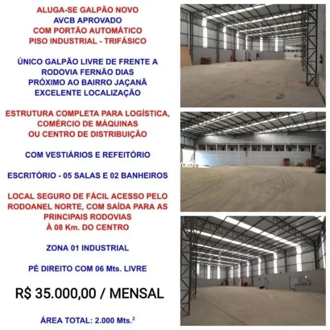 Foto 1 de Galpão/Depósito/Armazém para alugar, 200m² em Parque Edu Chaves, São Paulo