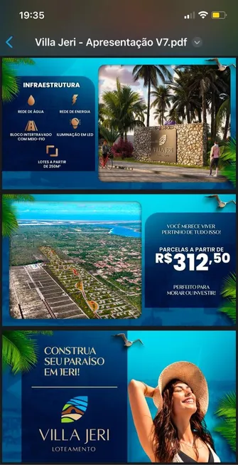 Foto 1 de Lote/Terreno com 1 Quarto à venda, 250m² em , Jijoca de Jericoacoara