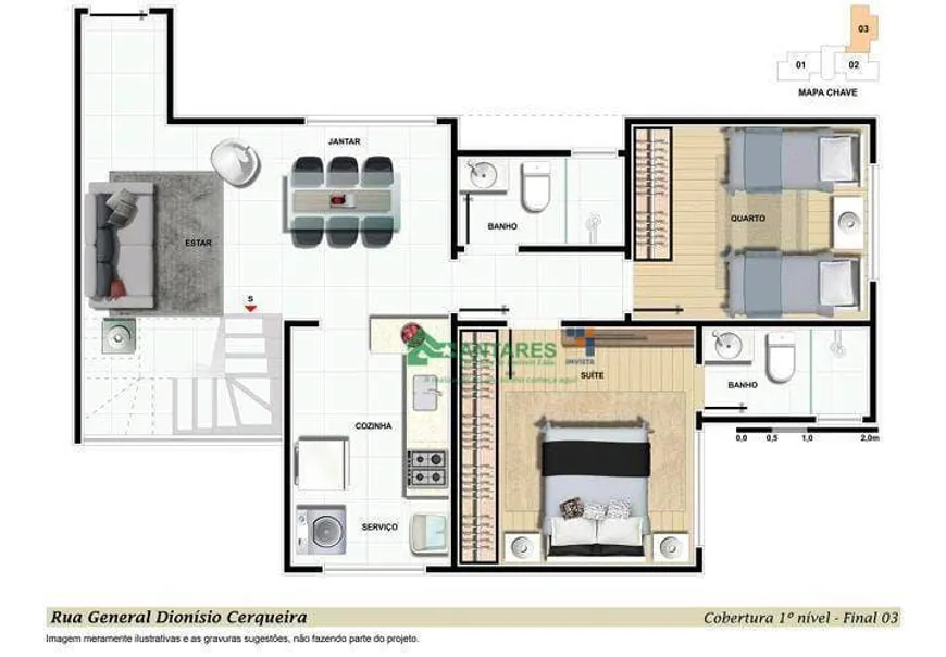 Foto 1 de Cobertura com 2 Quartos à venda, 120m² em Gutierrez, Belo Horizonte