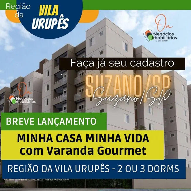 Foto 1 de Apartamento com 2 Quartos à venda, 52m² em Vila Urupês, Suzano