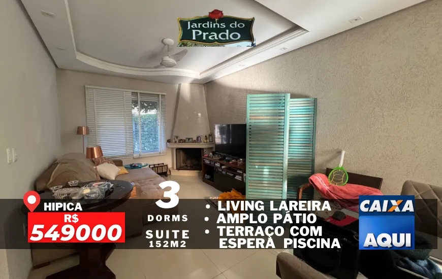 Foto 1 de Casa com 3 Quartos à venda, 153m² em Hípica, Porto Alegre