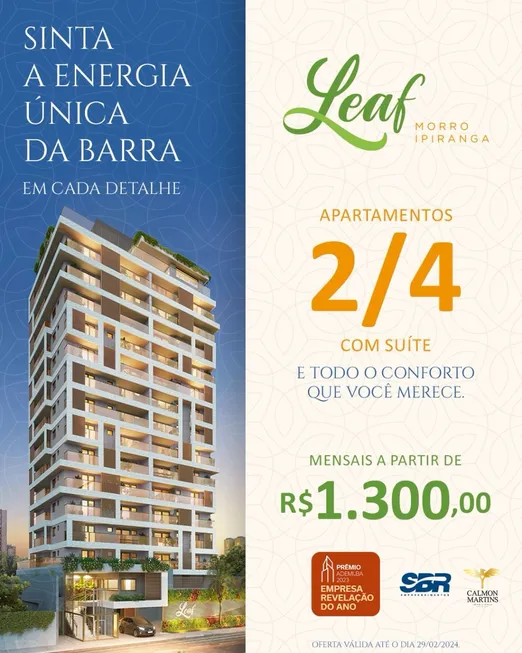 Foto 1 de Apartamento com 2 Quartos à venda, 62m² em Barra, Salvador