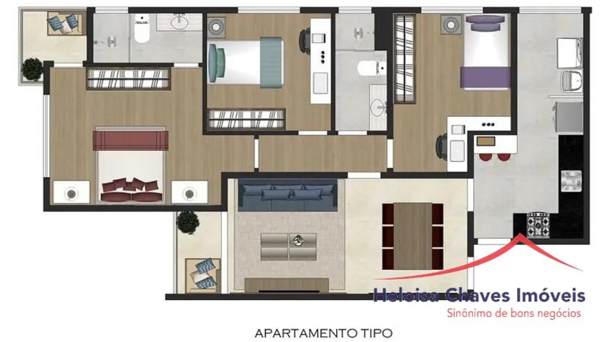 Foto 1 de Apartamento com 3 Quartos à venda, 87m² em Europa, Contagem