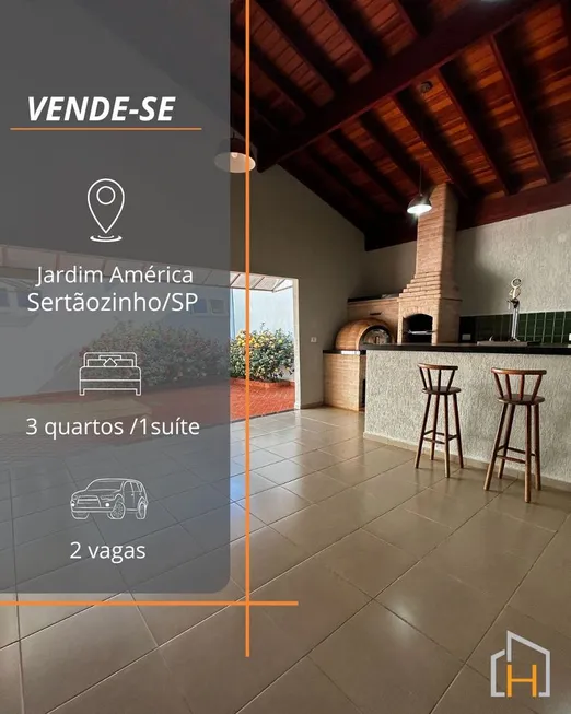 Foto 1 de Casa com 3 Quartos à venda, 216m² em Jardim America, Sertãozinho