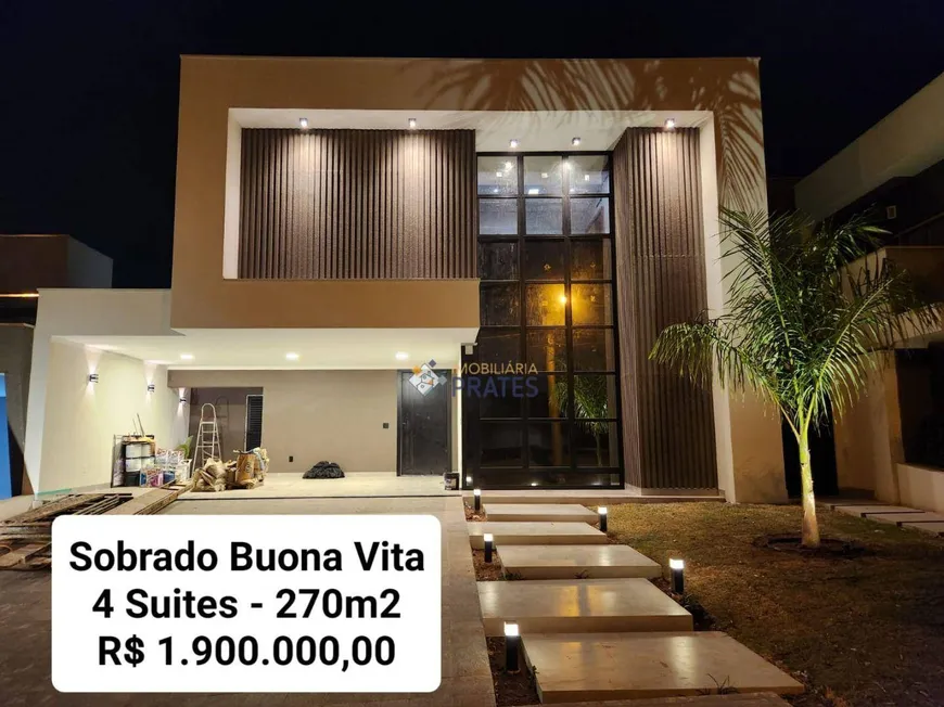 Foto 1 de Casa de Condomínio com 4 Quartos à venda, 270m² em Parque Residencial Buona Vita, São José do Rio Preto