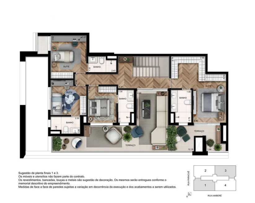 Foto 1 de Apartamento com 4 Quartos à venda, 158m² em Sumaré, São Paulo