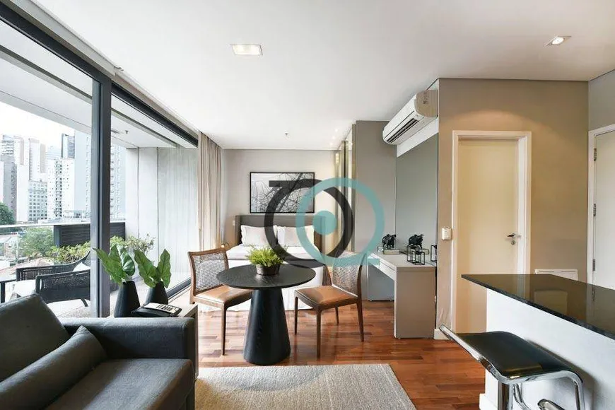 Foto 1 de Flat com 1 Quarto para venda ou aluguel, 42m² em Vila Olímpia, São Paulo