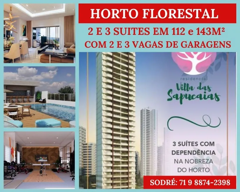 Foto 1 de Apartamento com 3 Quartos à venda, 113m² em Horto Florestal, Salvador