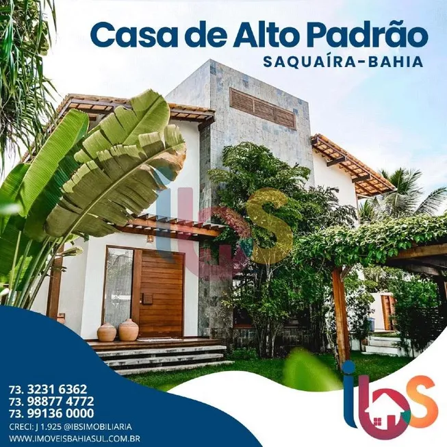 Foto 1 de Casa com 4 Quartos à venda, 1000m² em Saquaira, Maraú