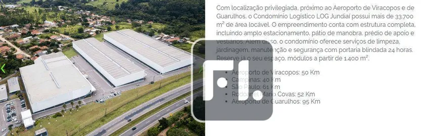 Foto 1 de Galpão/Depósito/Armazém para alugar, 3806m² em Medeiros, Jundiaí
