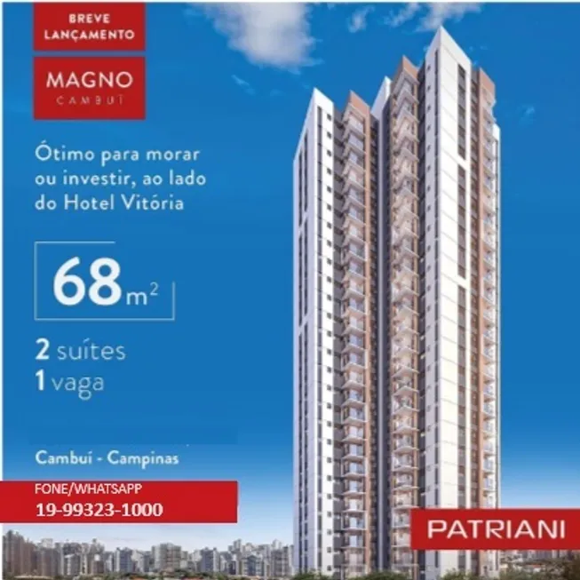 Foto 1 de Apartamento com 2 Quartos à venda, 68m² em Cambuí, Campinas