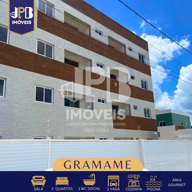 Foto 1 de Apartamento com 2 Quartos à venda, 51m² em Gramame, João Pessoa