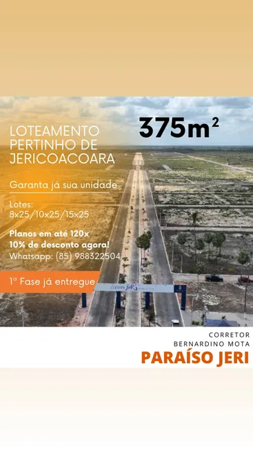 Foto 1 de Lote/Terreno à venda, 375m² em Centro, Jijoca de Jericoacoara