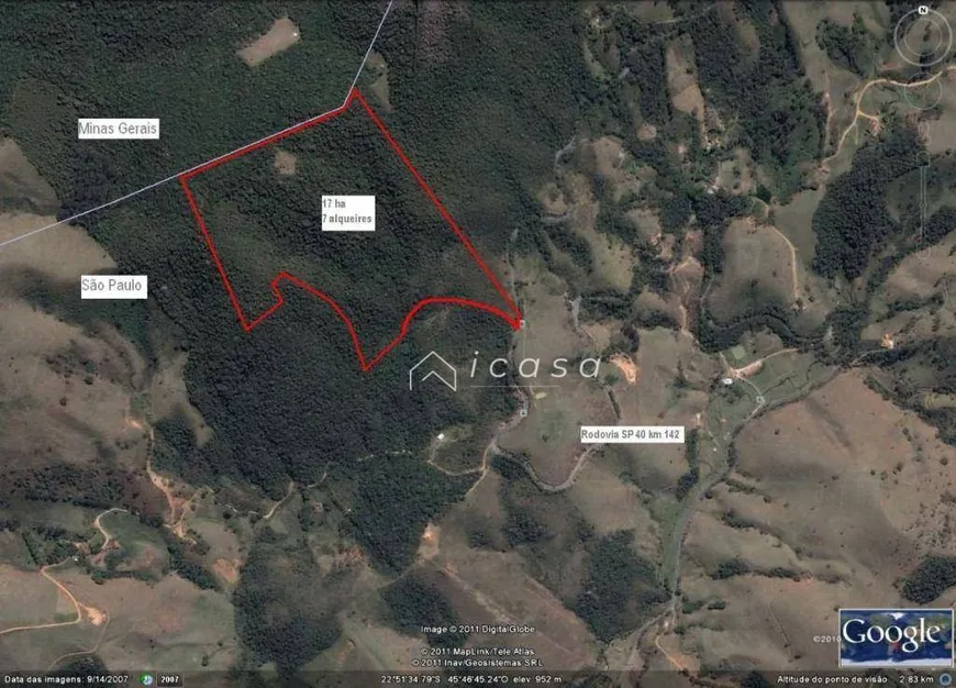 Foto 1 de Lote/Terreno à venda, 169400m² em Zona Rural, Santo Antônio do Pinhal