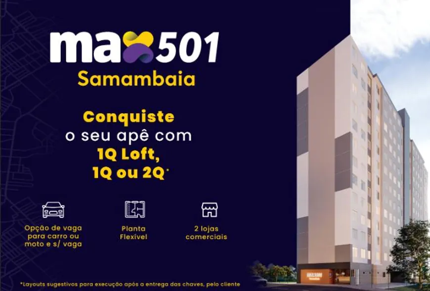 Foto 1 de Apartamento com 1 Quarto à venda, 40m² em Samambaia, Brasília