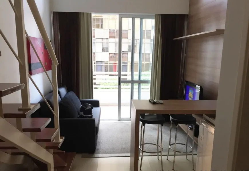 Foto 1 de Flat com 1 Quarto para alugar, 40m² em Brooklin, São Paulo