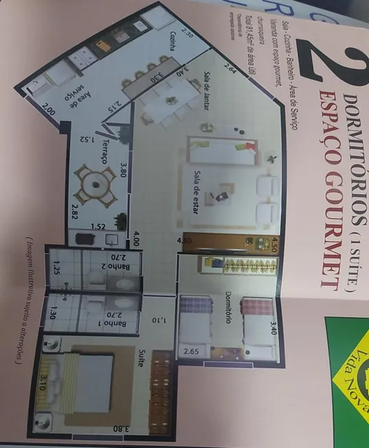 Foto 1 de Apartamento com 2 Quartos à venda, 81m² em Esplanada, Embu das Artes