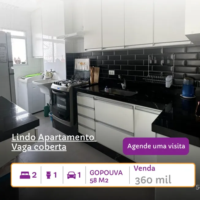 Foto 1 de Apartamento com 2 Quartos à venda, 58m² em Gopouva, Guarulhos