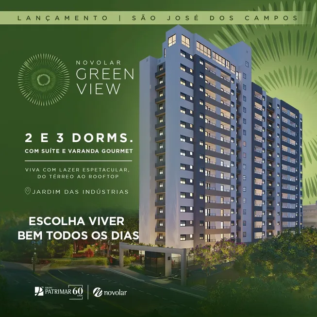 Foto 1 de Apartamento com 2 Quartos à venda, 54m² em Jardim das Indústrias, São José dos Campos