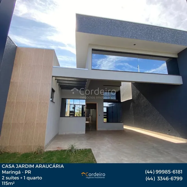 Foto 1 de Casa com 3 Quartos à venda, 115m² em Jardim Araucária, Maringá
