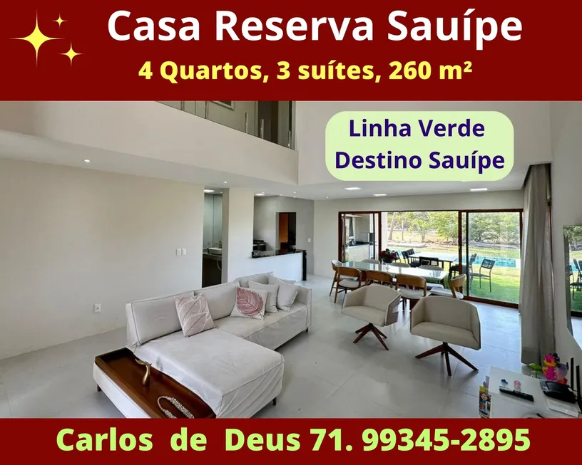 Foto 1 de Casa de Condomínio com 4 Quartos à venda, 240m² em Costa do Sauípe, Mata de São João
