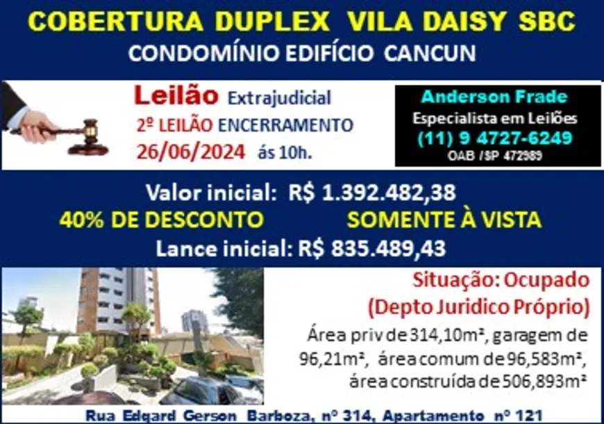 Foto 1 de Apartamento com 3 Quartos à venda, 314m² em Anchieta, São Bernardo do Campo