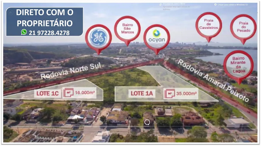 Foto 1 de Lote/Terreno para venda ou aluguel, 82000m² em Lagoa, Macaé