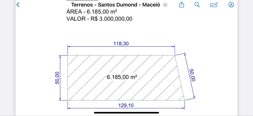 Foto 1 de Lote/Terreno com 1 Quarto à venda, 6185m² em Santos Dumont, Maceió