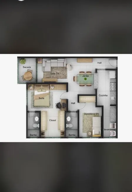 Foto 1 de Apartamento com 2 Quartos à venda, 72m² em Vida Nova, Uberlândia