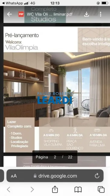 Foto 1 de Ponto Comercial com 1 Quarto à venda, 29m² em Vila Olímpia, São Paulo