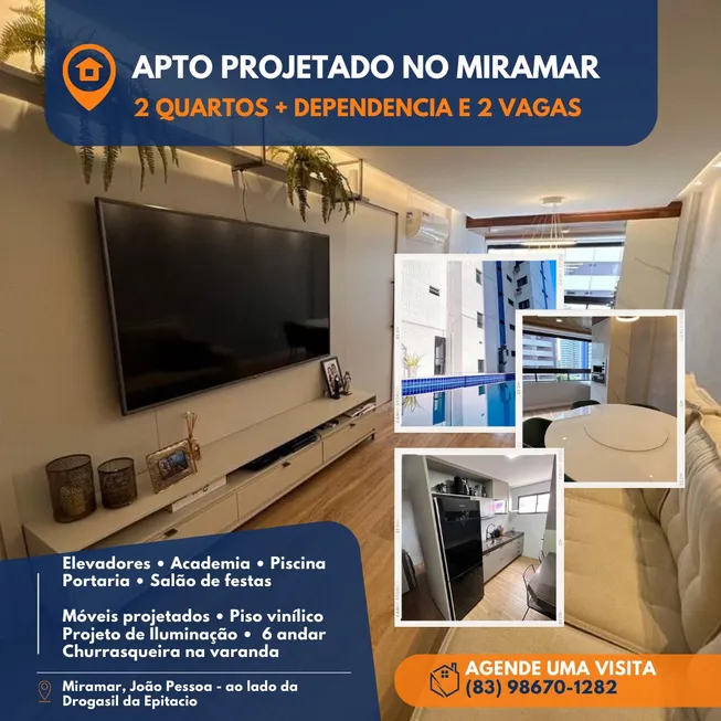 Foto 1 de Apartamento com 2 Quartos à venda, 96m² em Miramar, João Pessoa