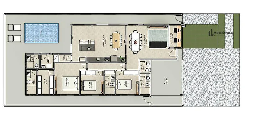 Foto 1 de Casa de Condomínio com 3 Quartos à venda, 204m² em Parque Brasil 500, Paulínia