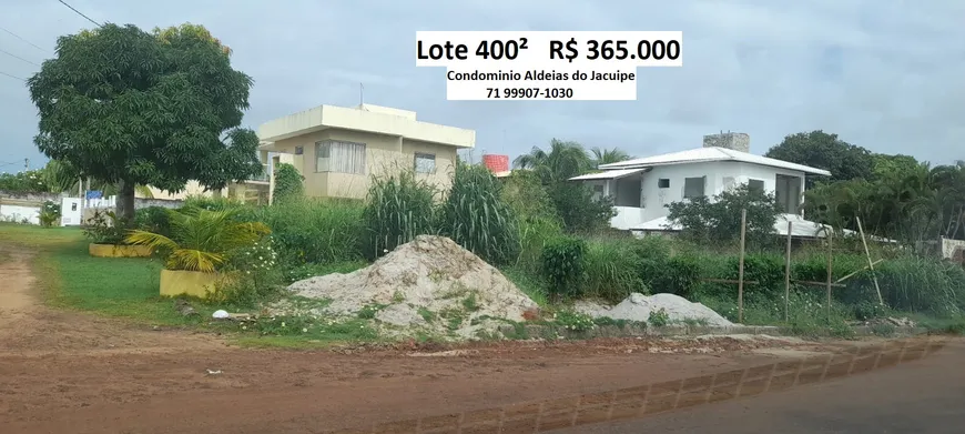 Foto 1 de Lote/Terreno à venda, 400m² em Barra do Jacuipe Monte Gordo, Camaçari