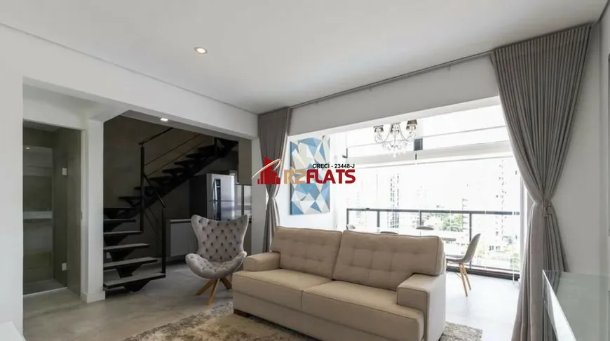 Foto 1 de Flat com 1 Quarto para alugar, 80m² em Vila Olímpia, São Paulo