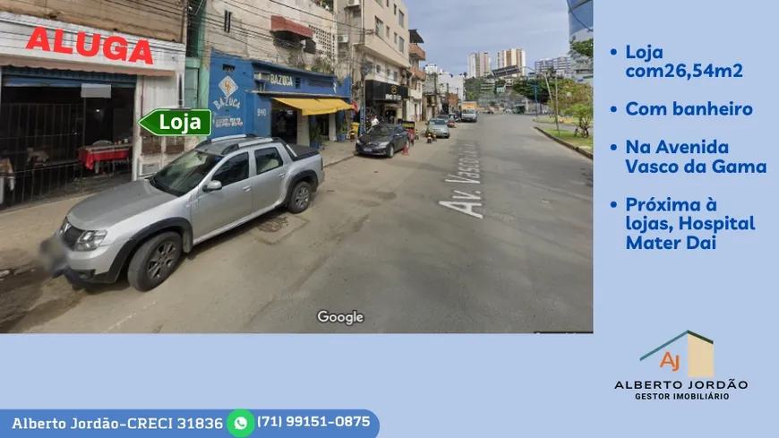 Foto 1 de Ponto Comercial para alugar, 26m² em Vasco da Gama, Salvador