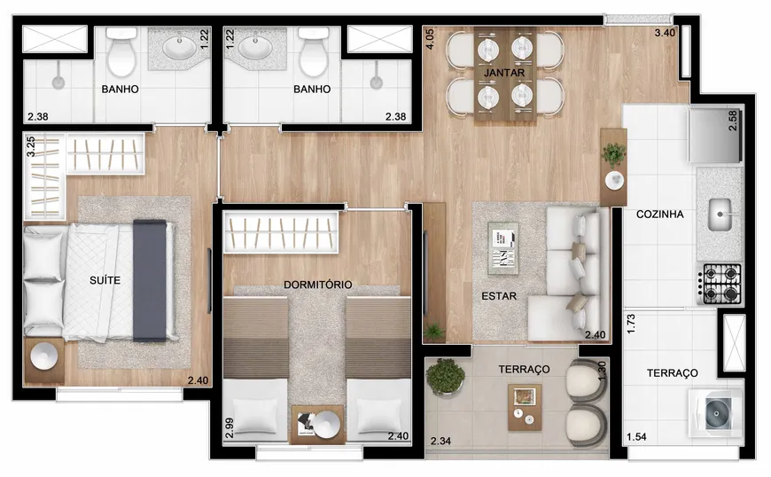 Foto 1 de Apartamento com 2 Quartos à venda, 50m² em Vila Guilherme, São Paulo